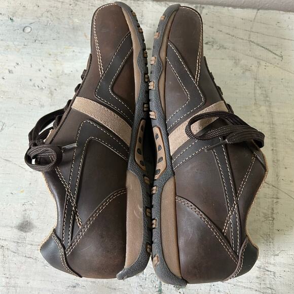 Vintage Urban pipeline faux leather lace up Y2K Vegan casual sneaker brown 8 - Picture 9 of 14